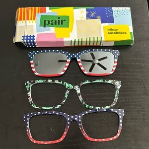 Pair Eyewear toppers (3) for the Larkin shape